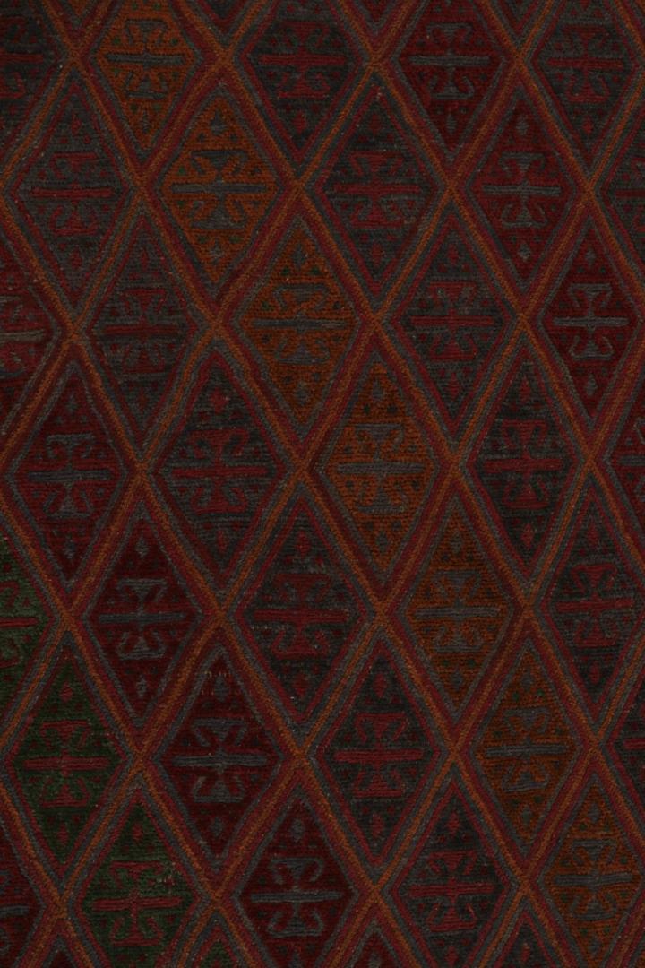 28033 6Afghani Tribal Rug in Red Geometric Pattern 7x9 0 6