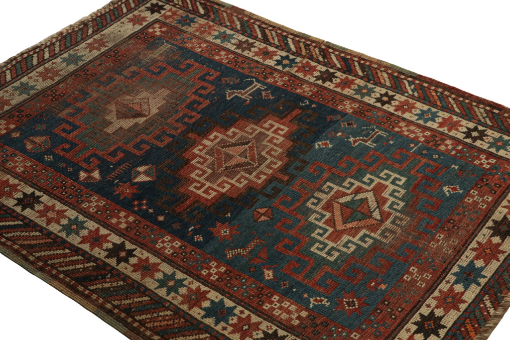 Antique Caucasian tribal rug
