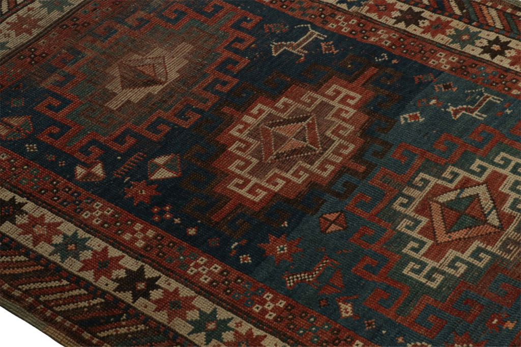 Antique Caucasian tribal rug