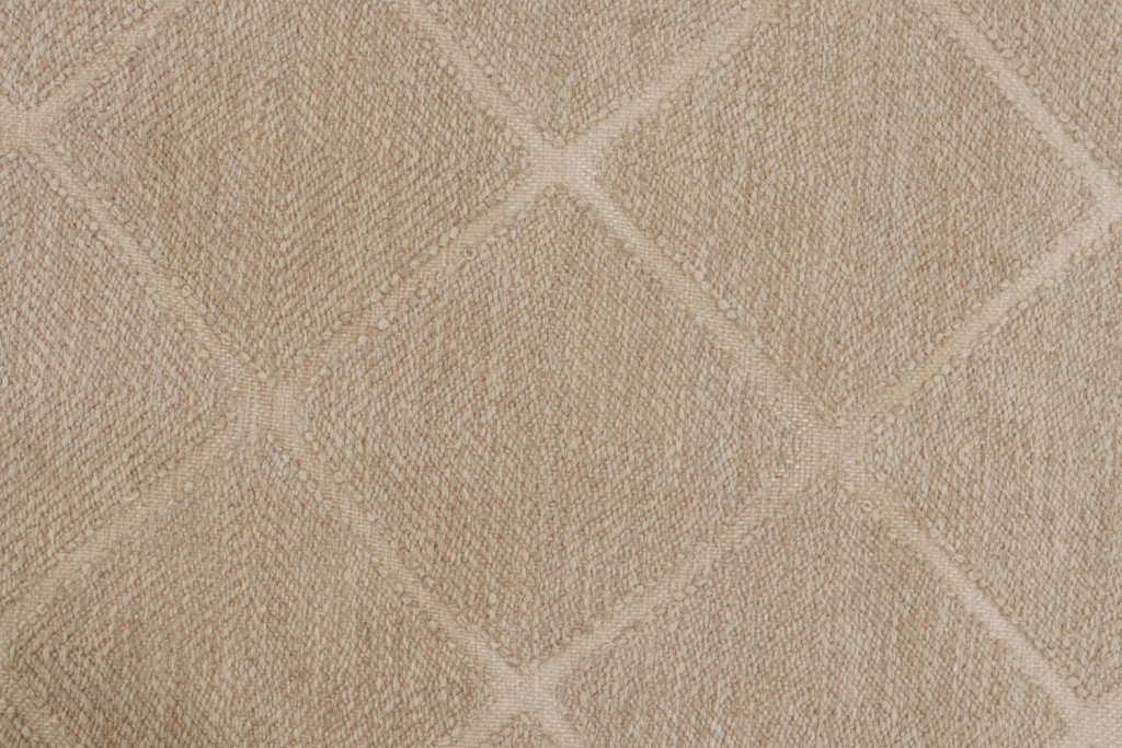 Custom Scandinavian Kilim Rug Beige Geometric