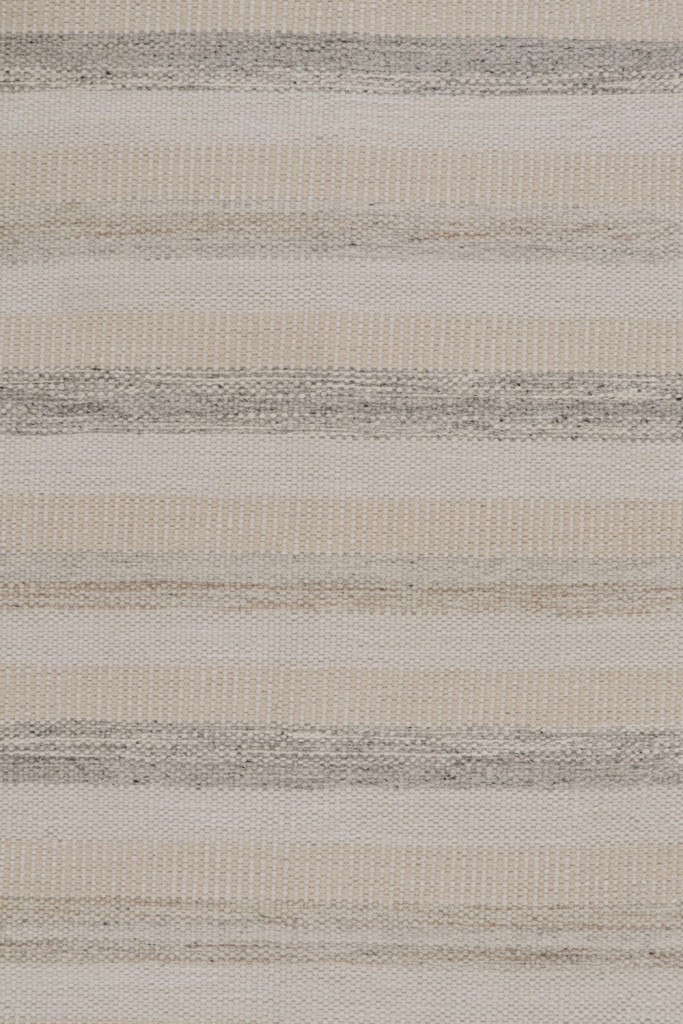 Scandinavian Kilim Rug with Beige Stripes