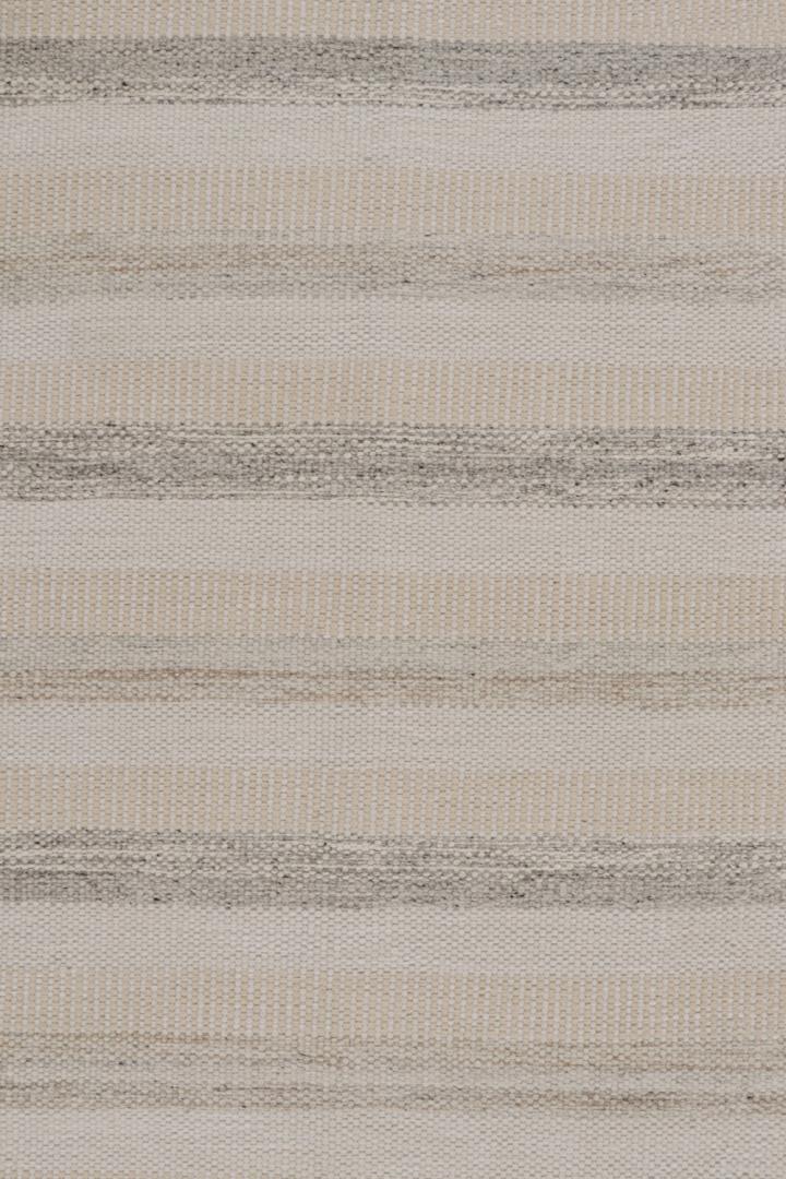 Scandinavian Kilim Rug with Beige Stripes