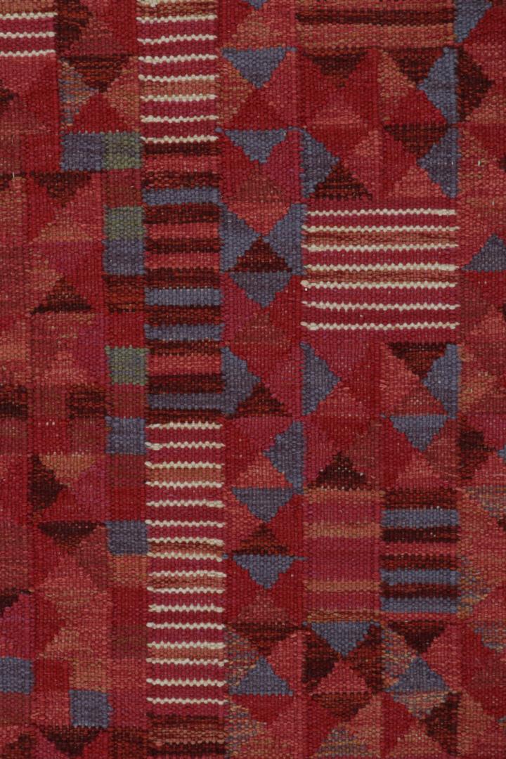 Custom Scandinavian Kilim Rug in Red
