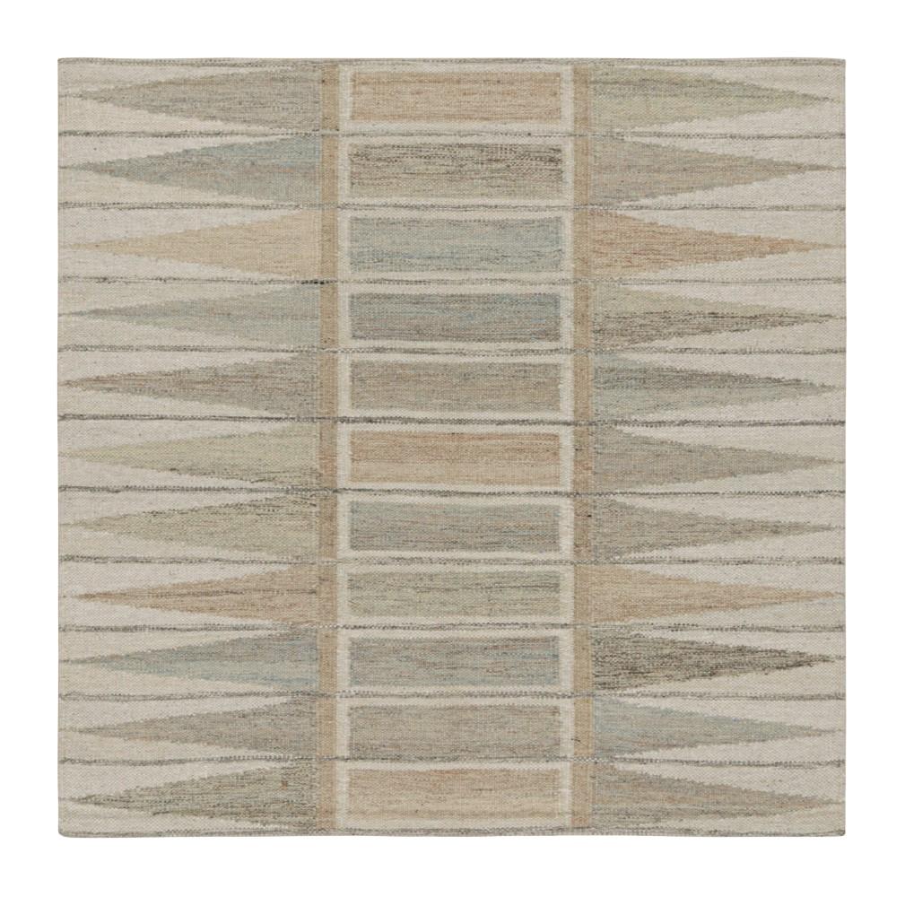 Scandinavian Kilim Custom Square Rug Design
