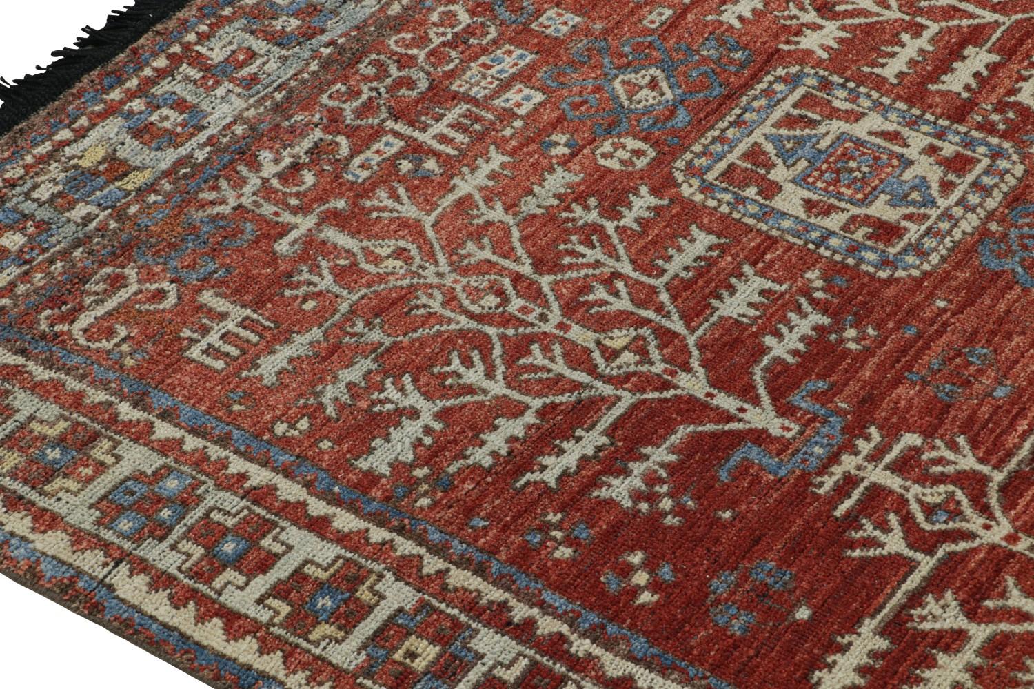 Red Tribal Rug with Camel Motifs