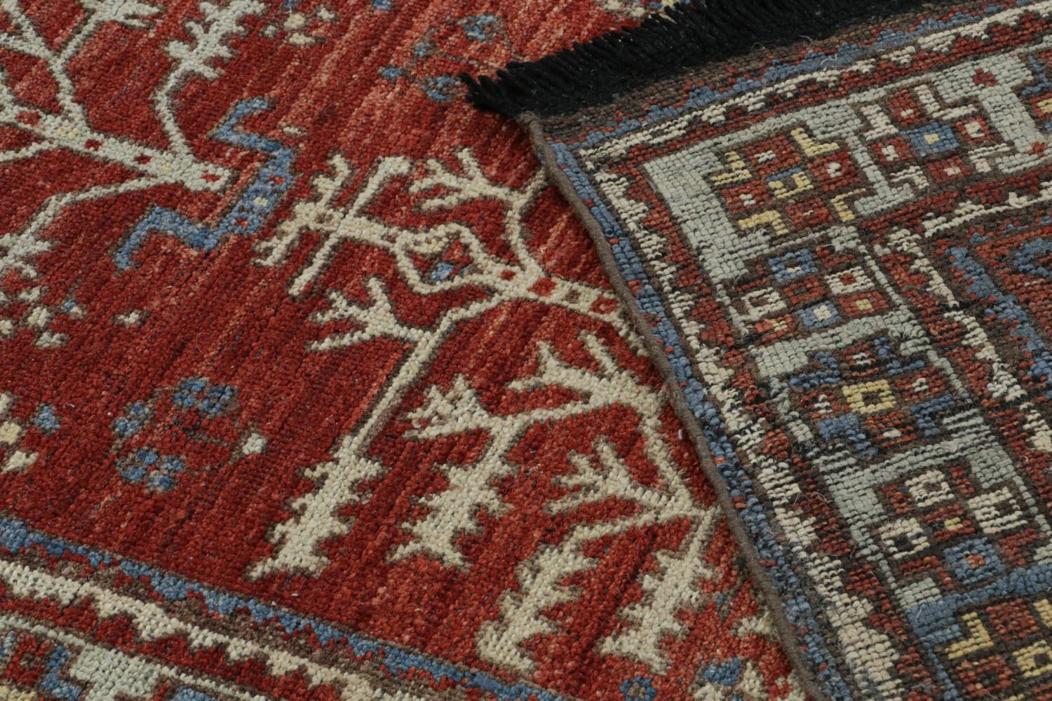 Red Tribal Rug with Camel Motifs