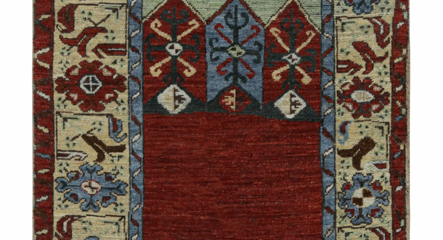 Red Tribal Runner Prayer Rug