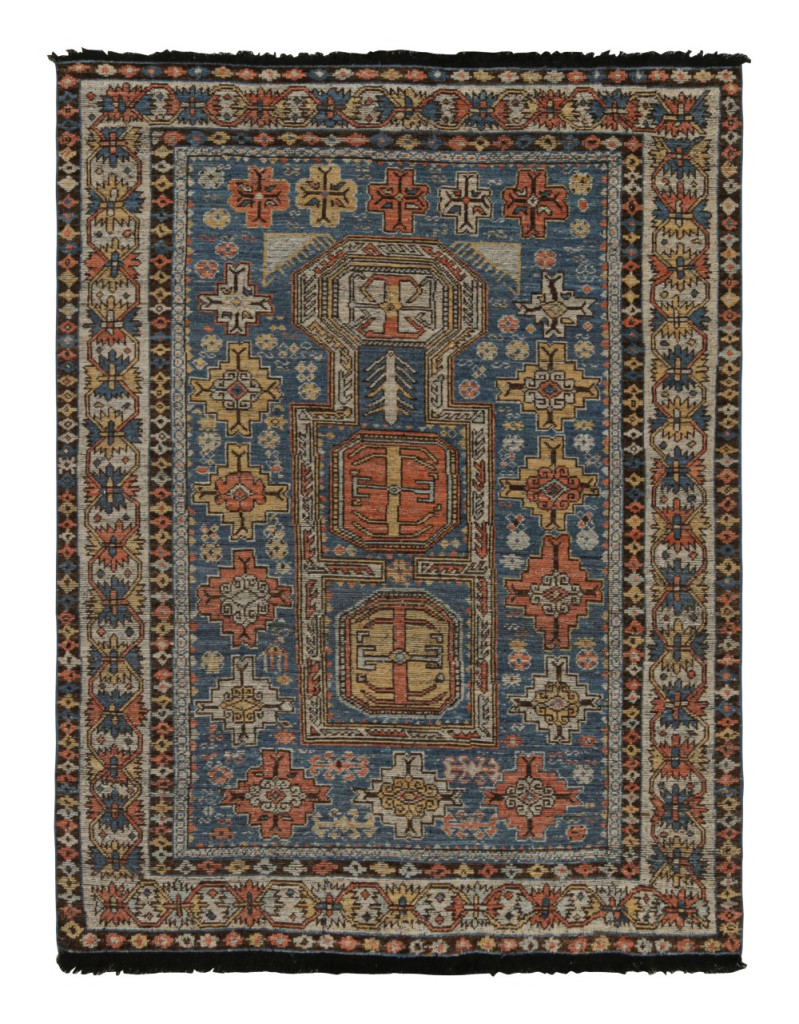 Vintage Persian Baluch Rug in Brown with Orange Medallions,
