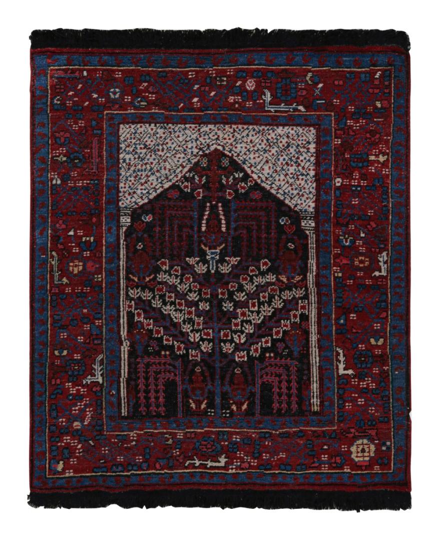Custom Prayer Rug in Red and Blue