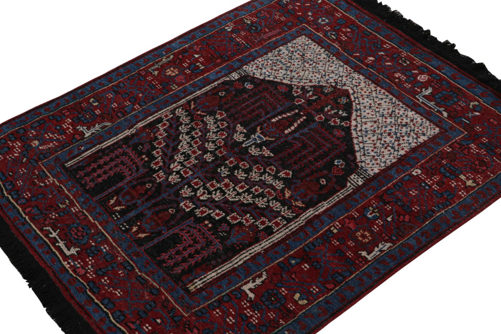 Custom Prayer Rug in Red and Blue