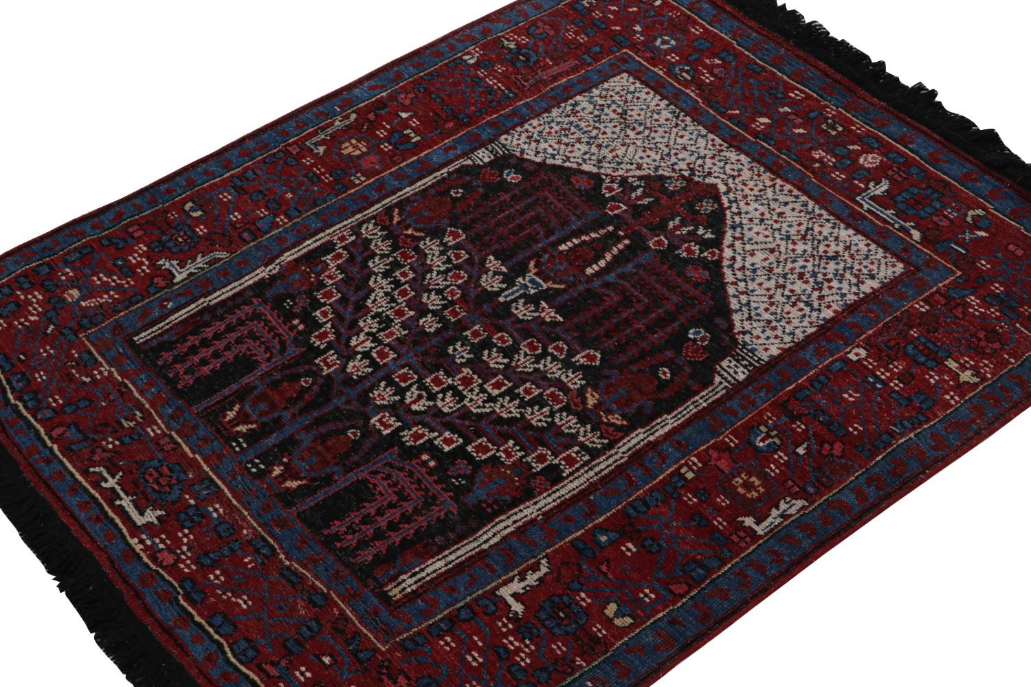 Custom Prayer Rug in Red and Blue