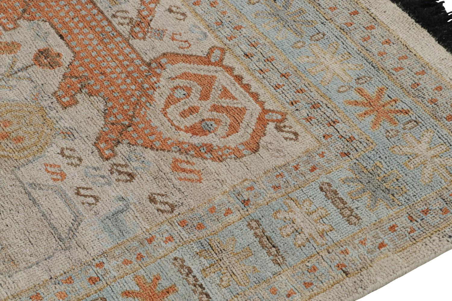 Custom Tribal Rug with Lion Patterns