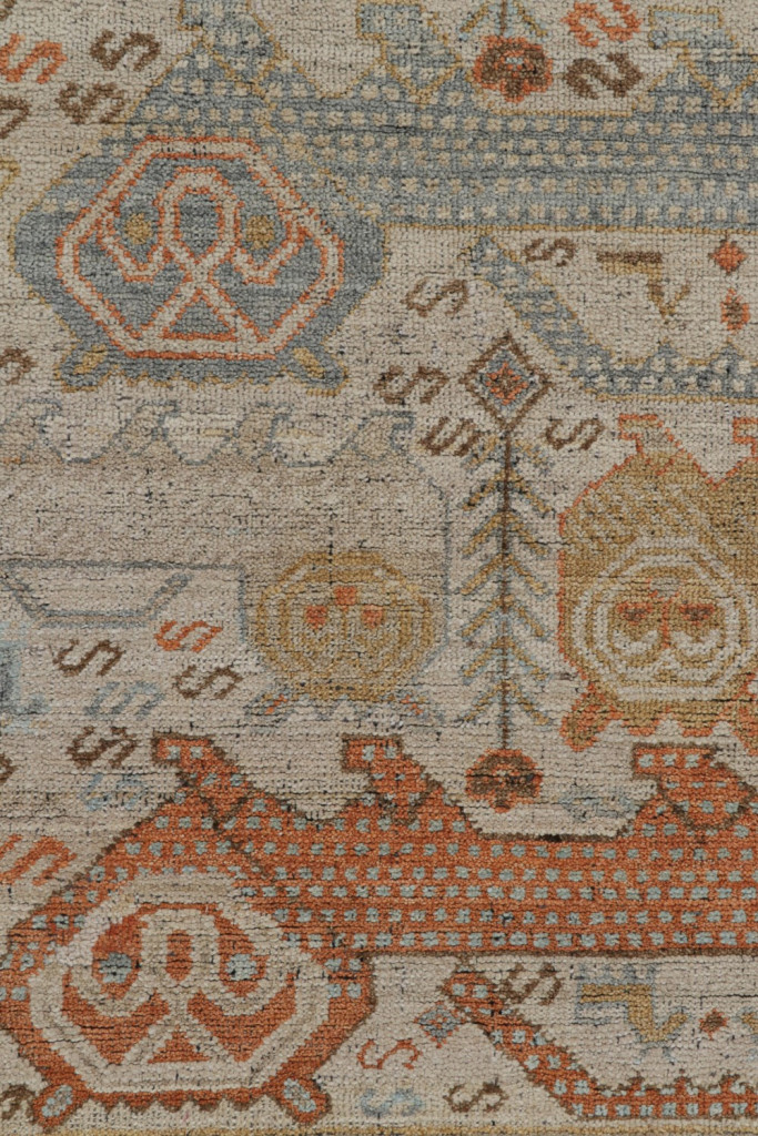 Custom Tribal Rug with Lion Patterns