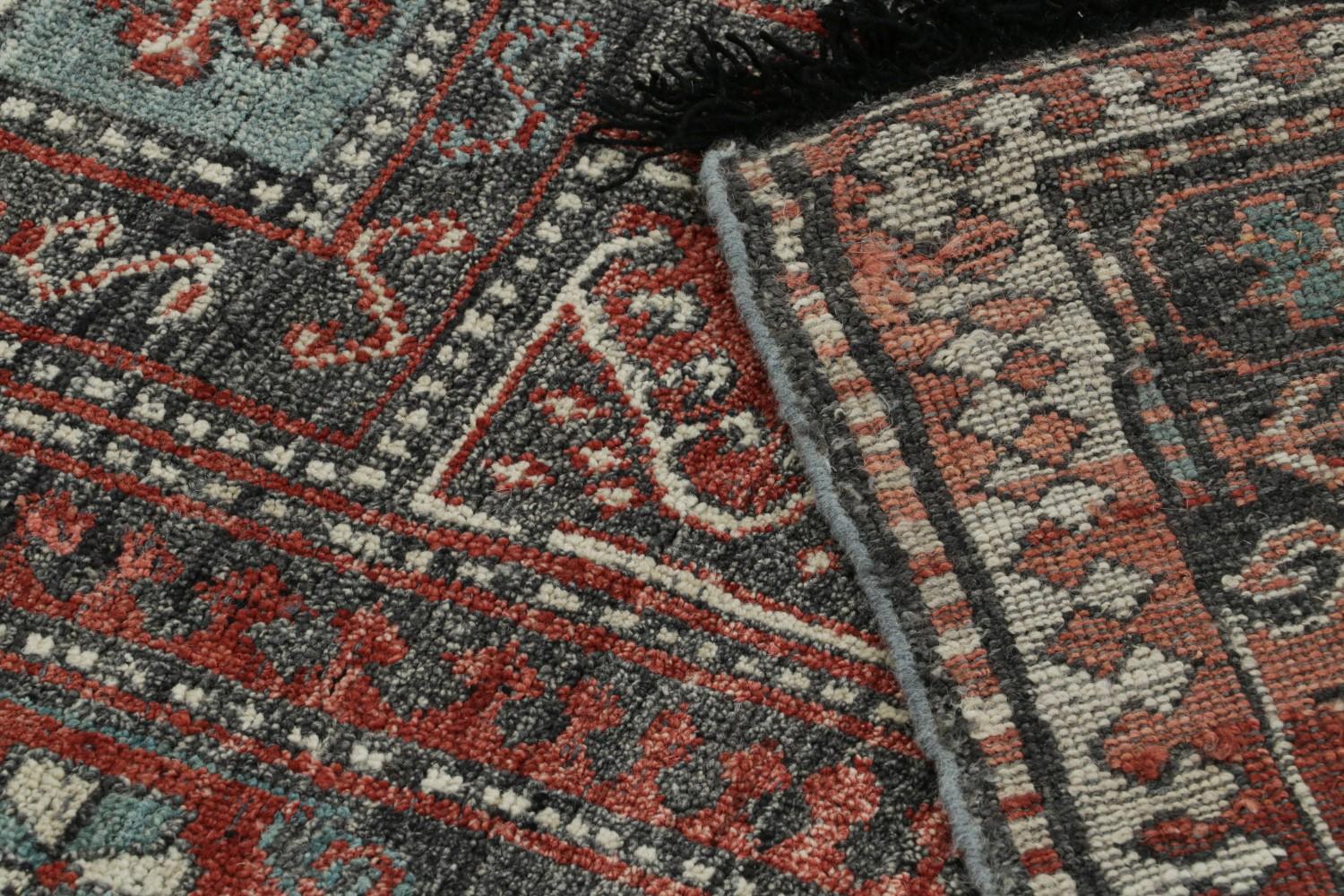 Custom Tribal Rug Blue and Red