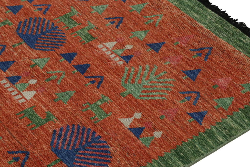 Orange Scandinavian Custom Rug Pictorial