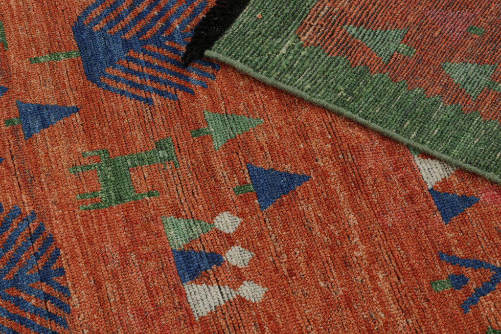 Orange Scandinavian Custom Rug Pictorial