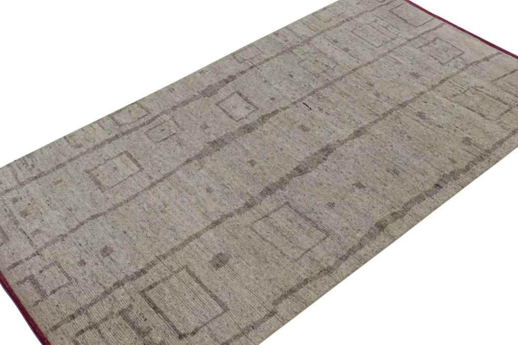 Gray Geometric Moroccan Rug