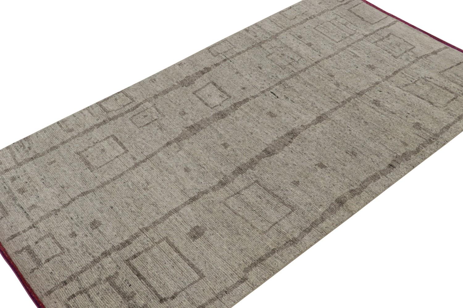 Gray Geometric Moroccan Rug
