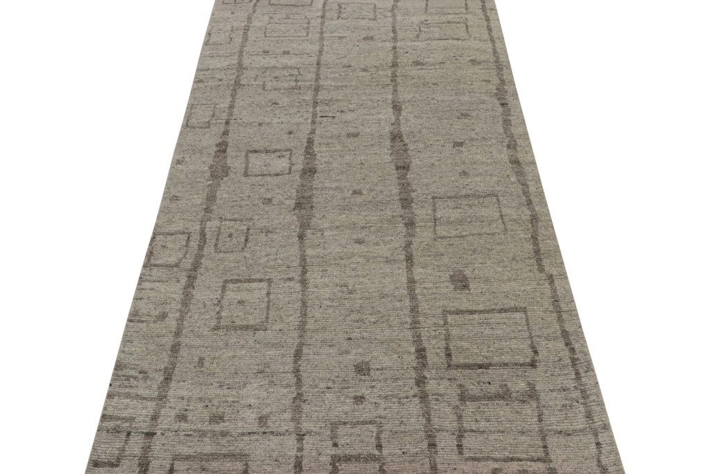 Gray Geometric Moroccan Rug