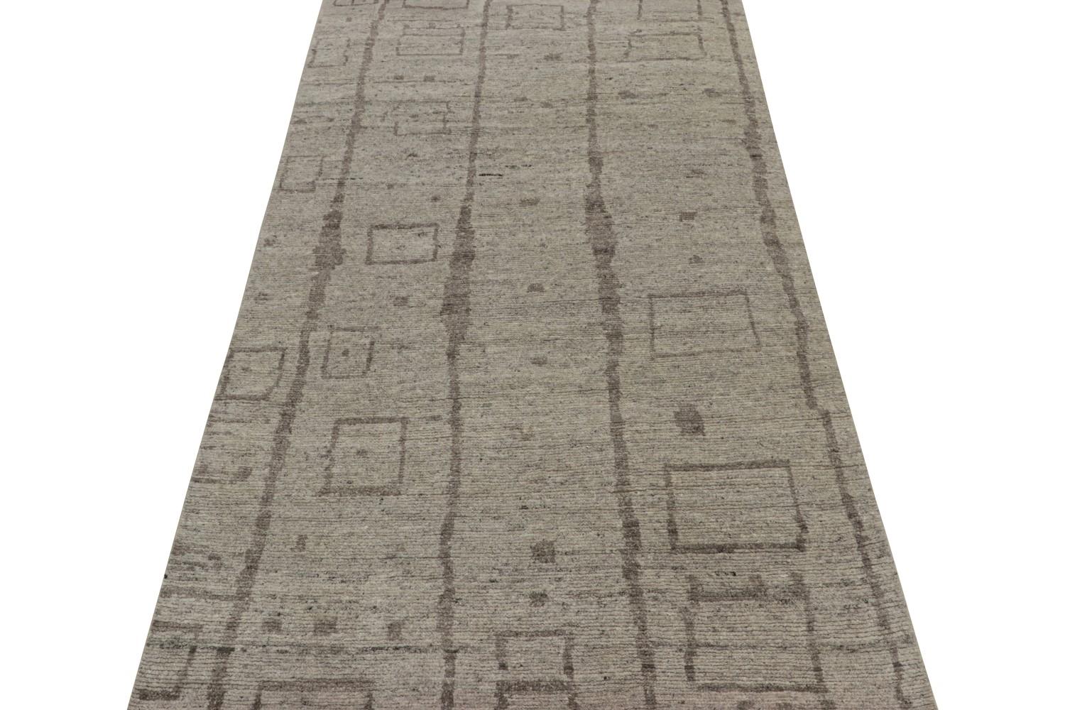 Gray Geometric Moroccan Rug