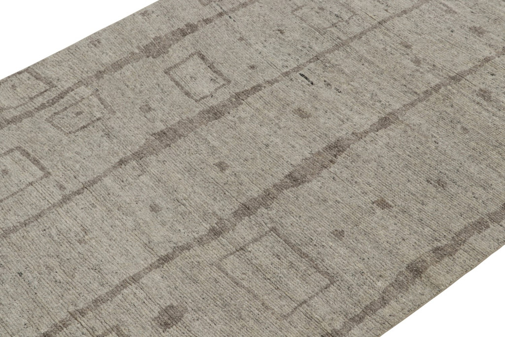Gray Geometric Moroccan Rug