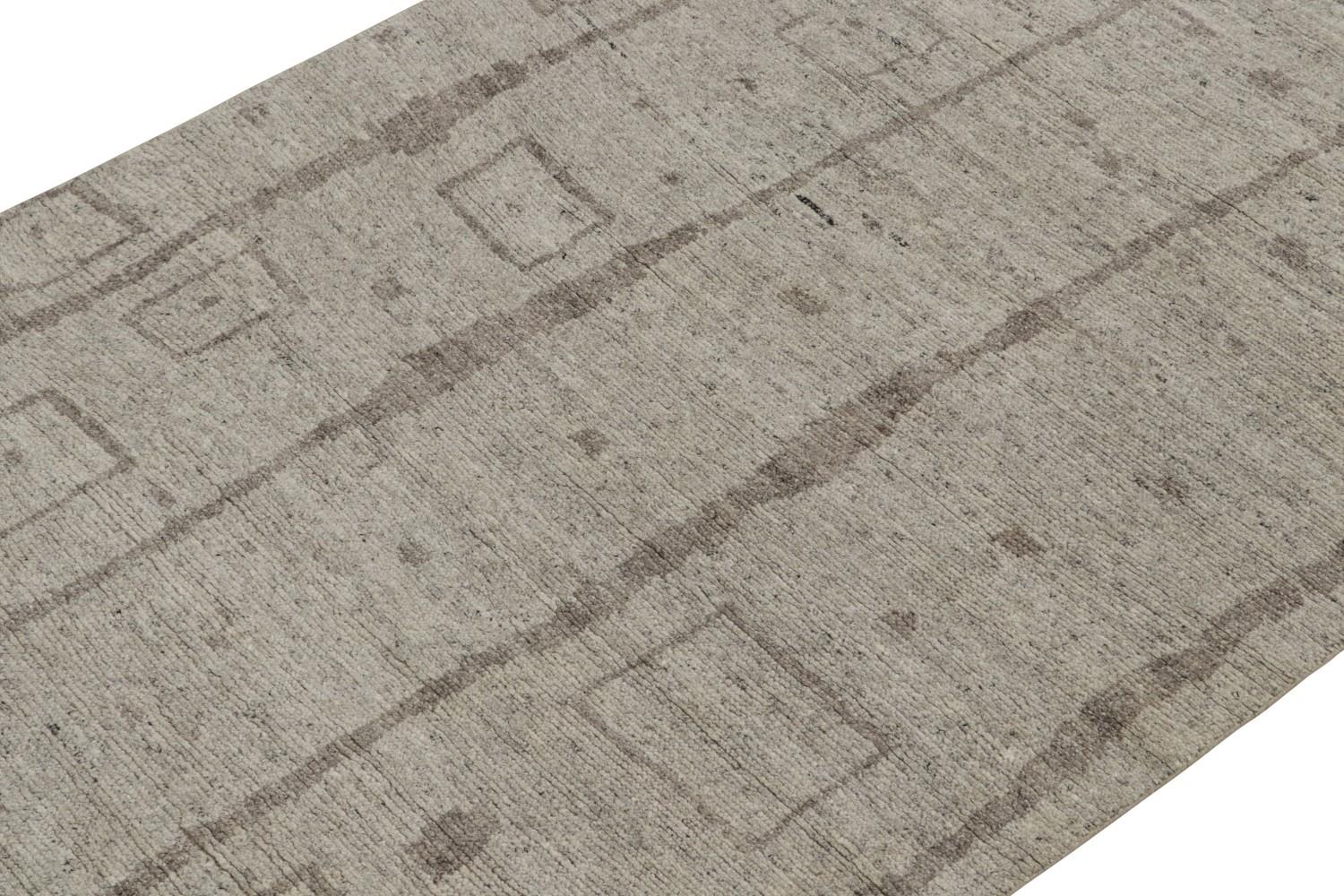 Gray Geometric Moroccan Rug