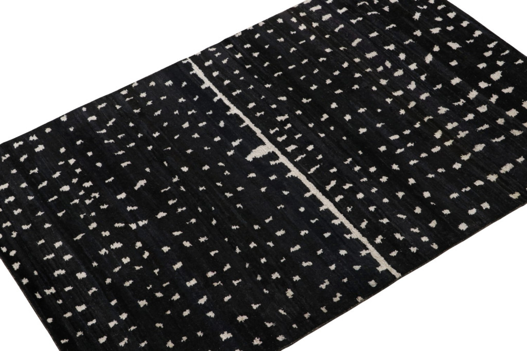 Black and White Modern Moroccan Rug
