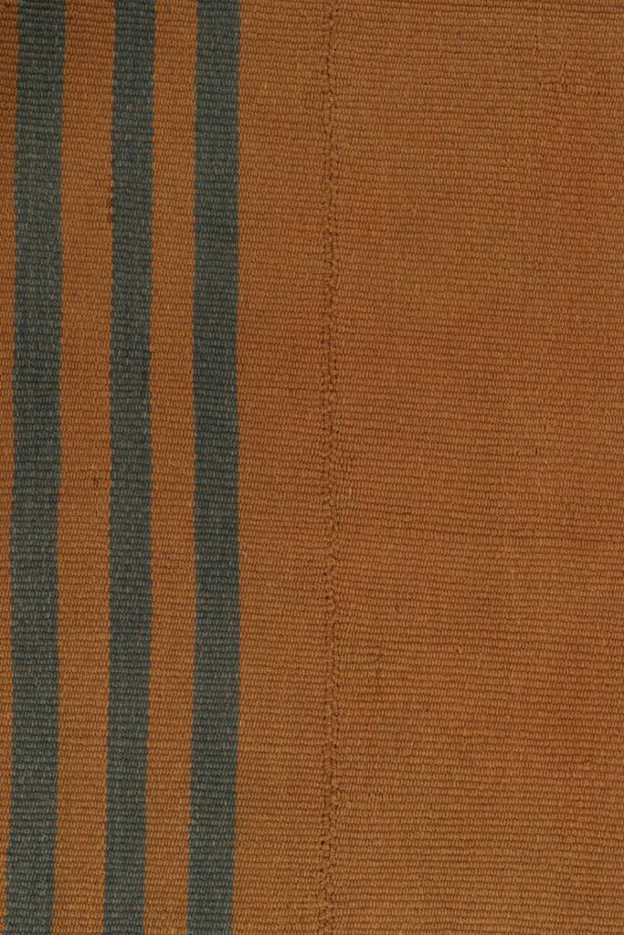 Orange Kilim with Blue Border Stripes