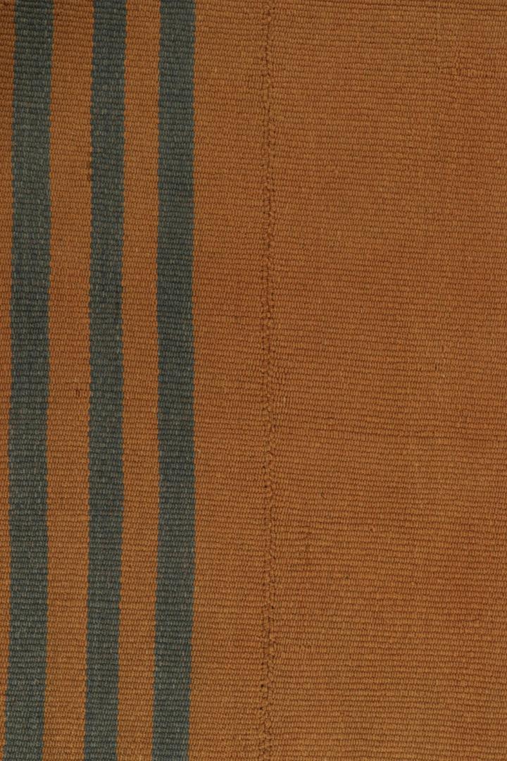 Orange Kilim with Blue Border Stripes