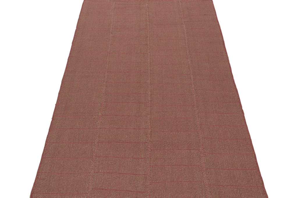 Textural Modern Pink Kilim