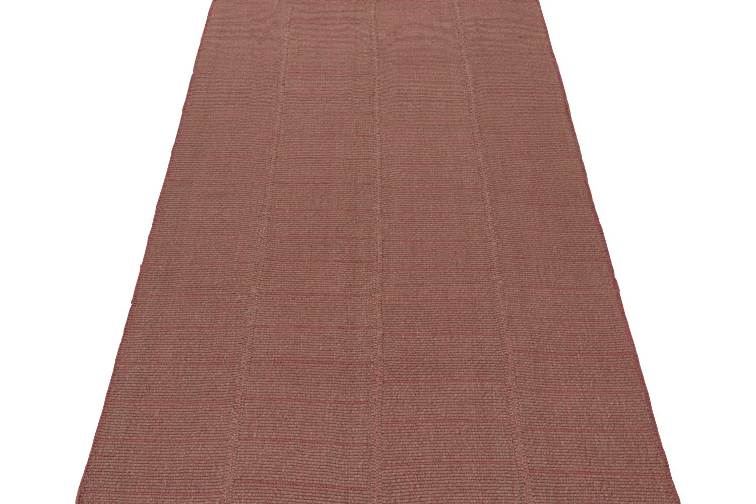 Textural Modern Pink Kilim