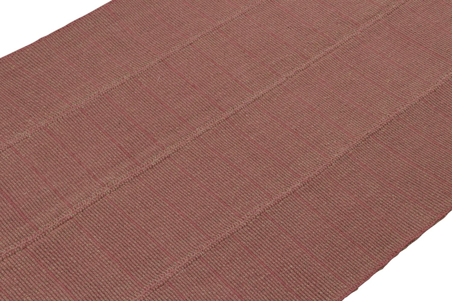 Textural Modern Pink Kilim