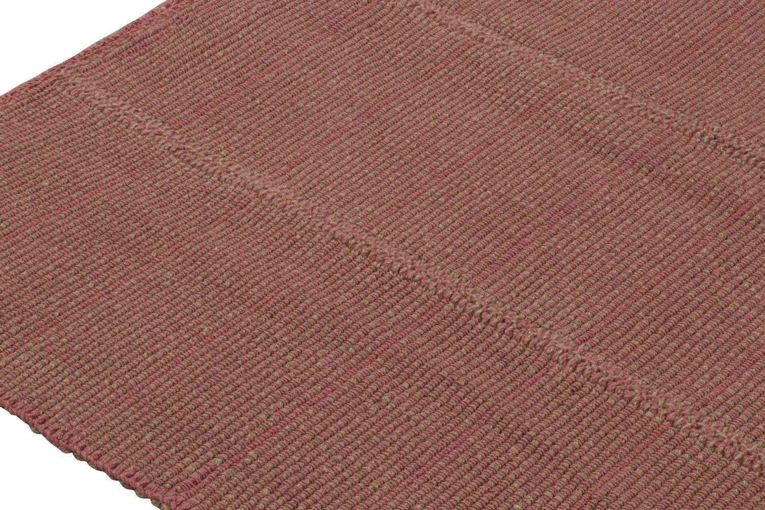 Textural Modern Pink Kilim
