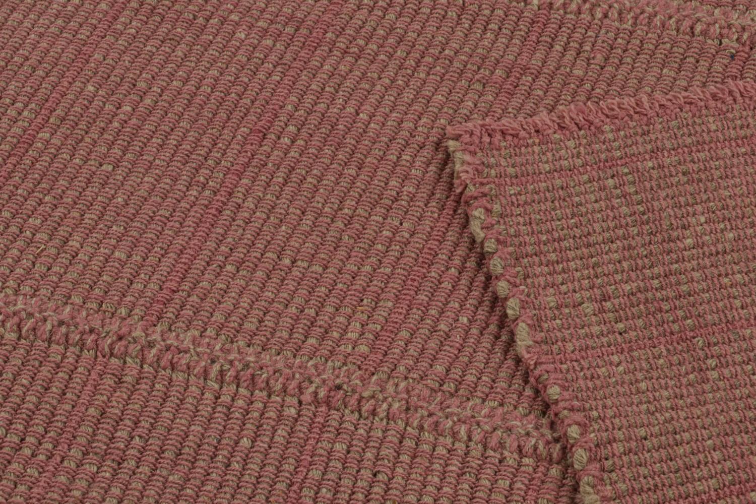 Textural Modern Pink Kilim