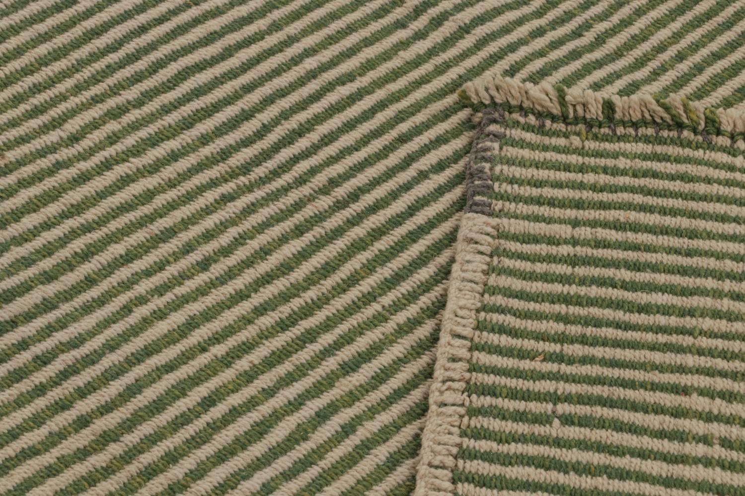 Modern Kilim with Textural Stripes