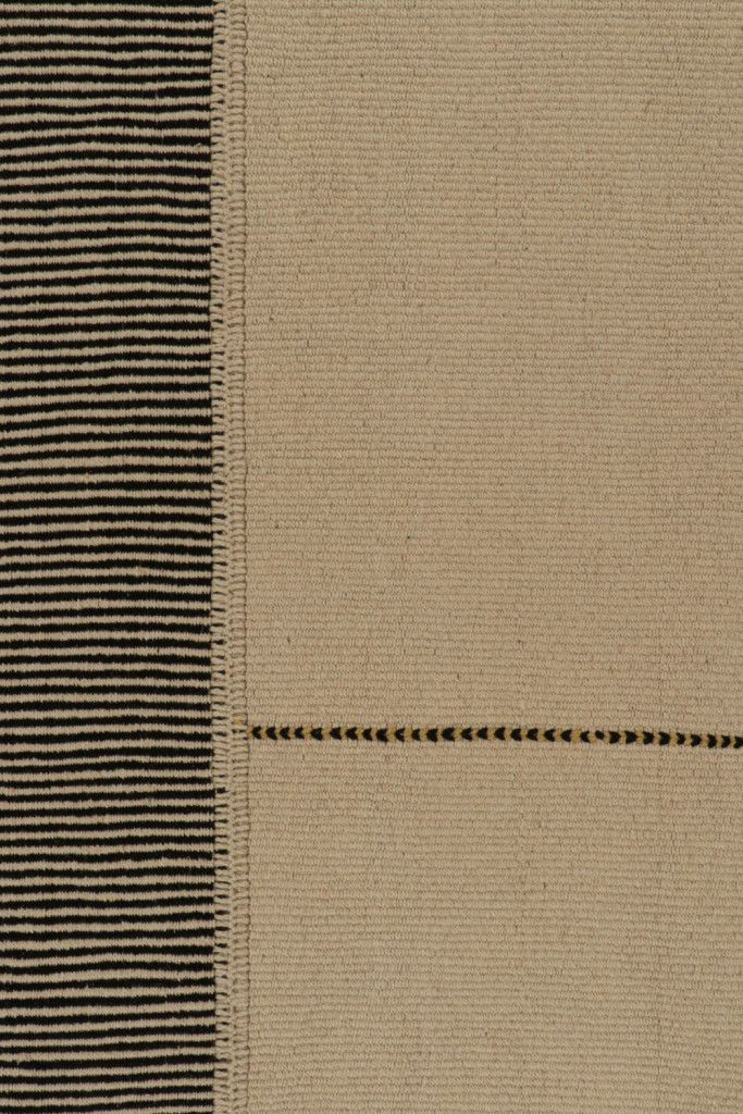 Modern Kilim with Textural Stripes