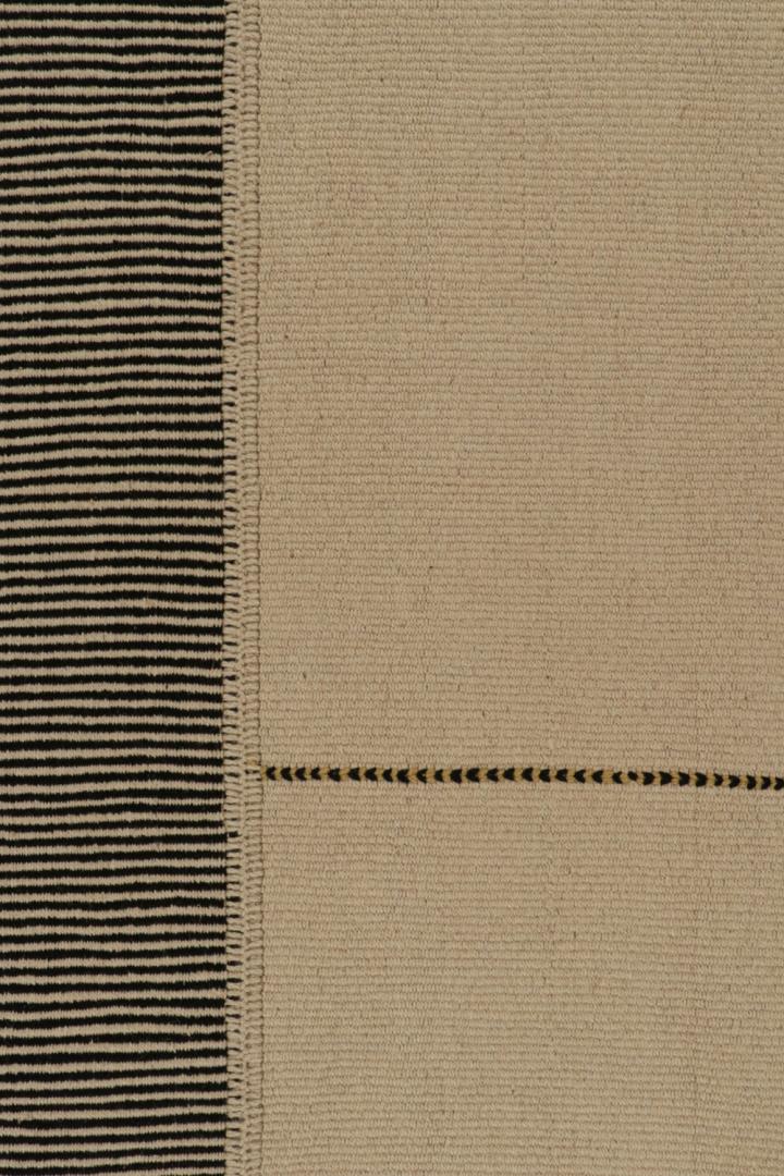 Modern Kilim with Textural Stripes