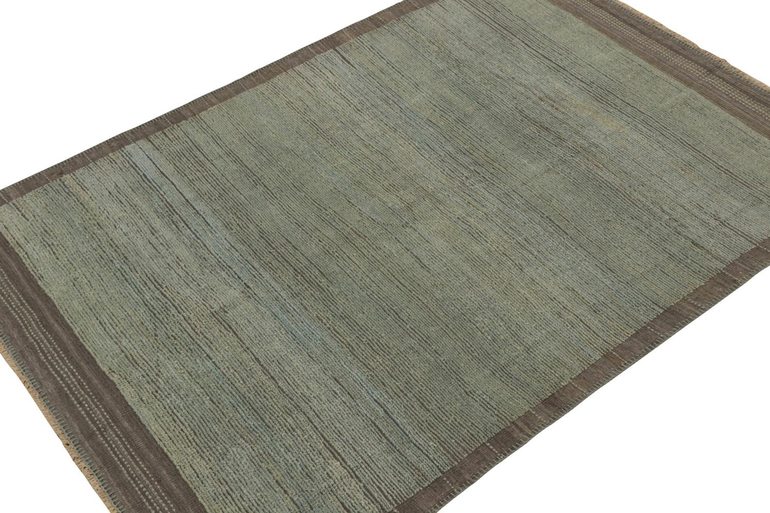 Modern Rug in Blue Striae