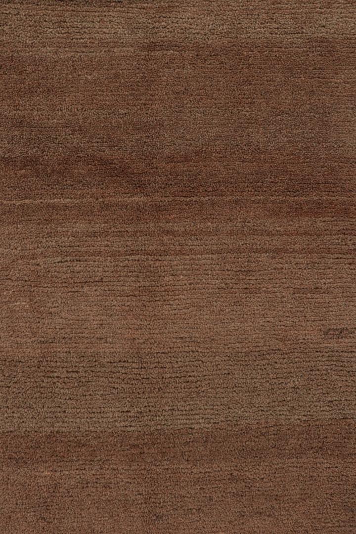 Modern Rug in Plain Terracotta