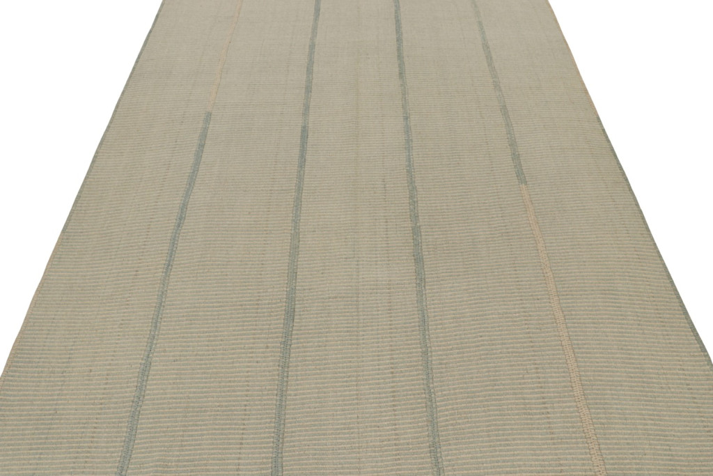 Rug & Kilim’s Contemporary Kilim in Beige and Blue