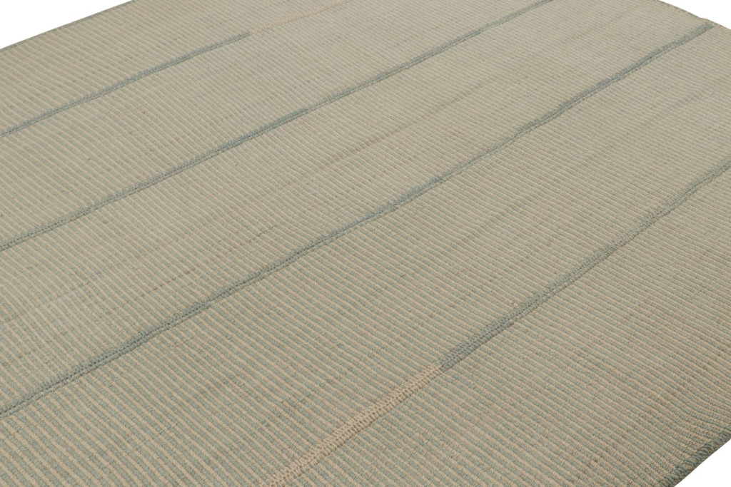 Rug & Kilim’s Contemporary Kilim in Beige and Blue