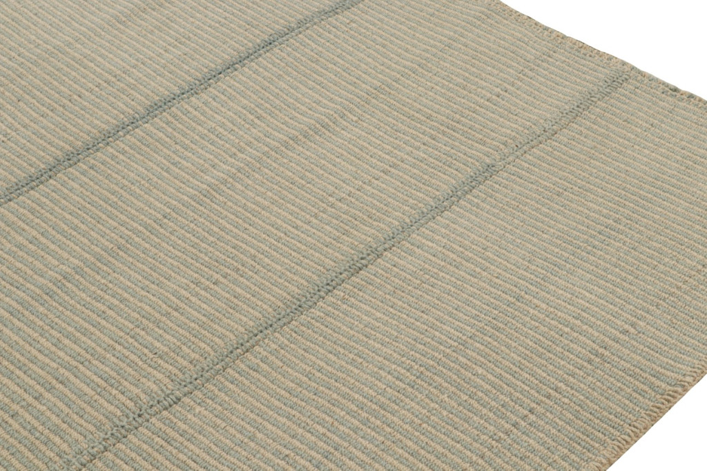Rug & Kilim’s Contemporary Kilim in Beige and Blue