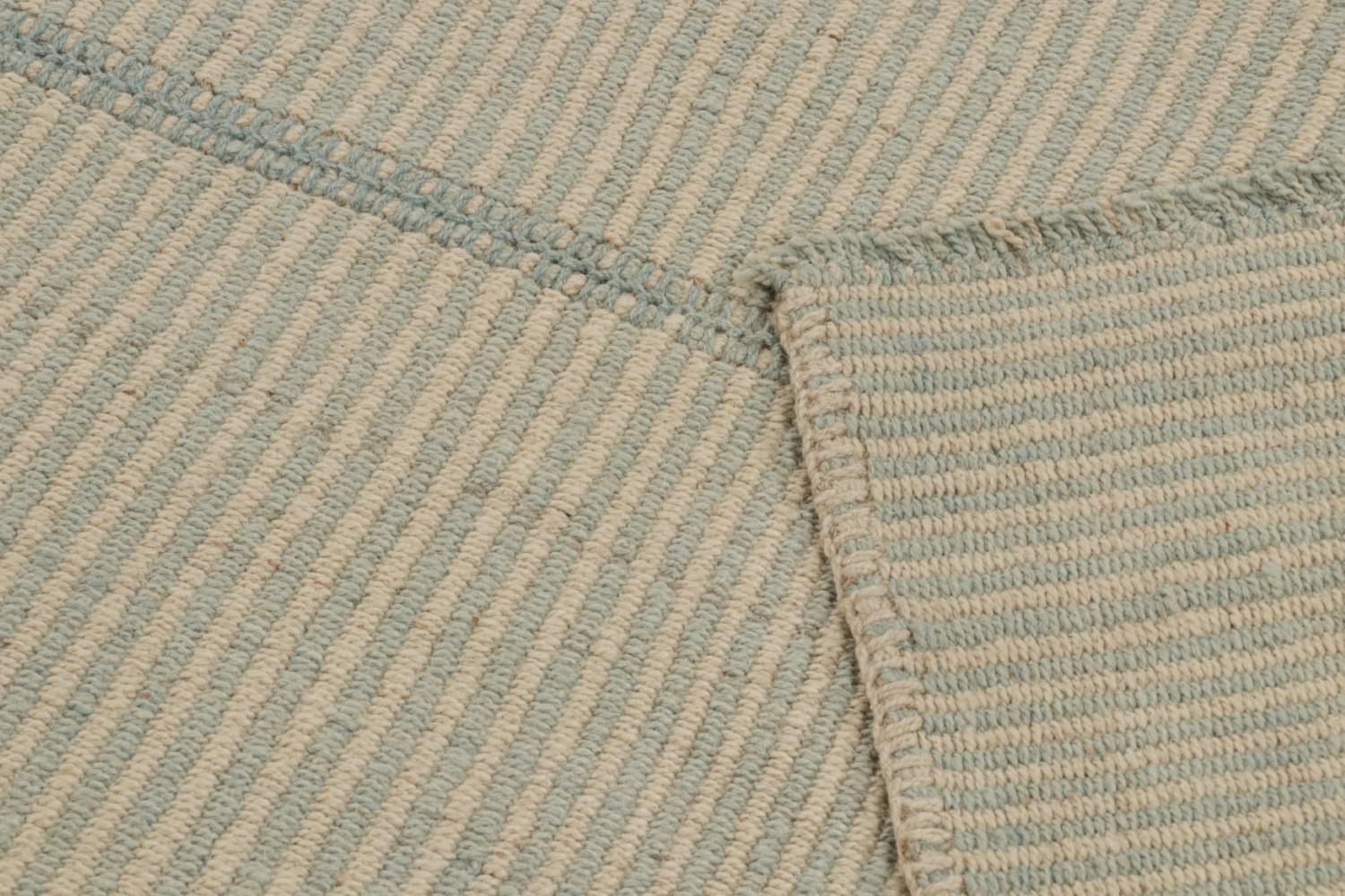 Rug & Kilim’s Contemporary Kilim in Beige and Blue