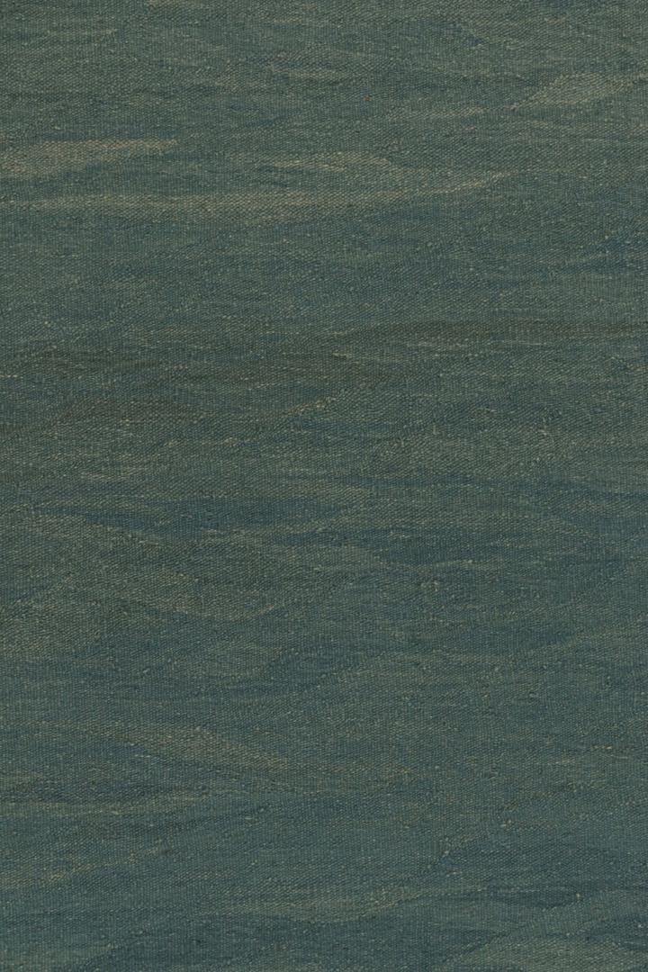 Blue Modern Kilim Rug with Beige Accents