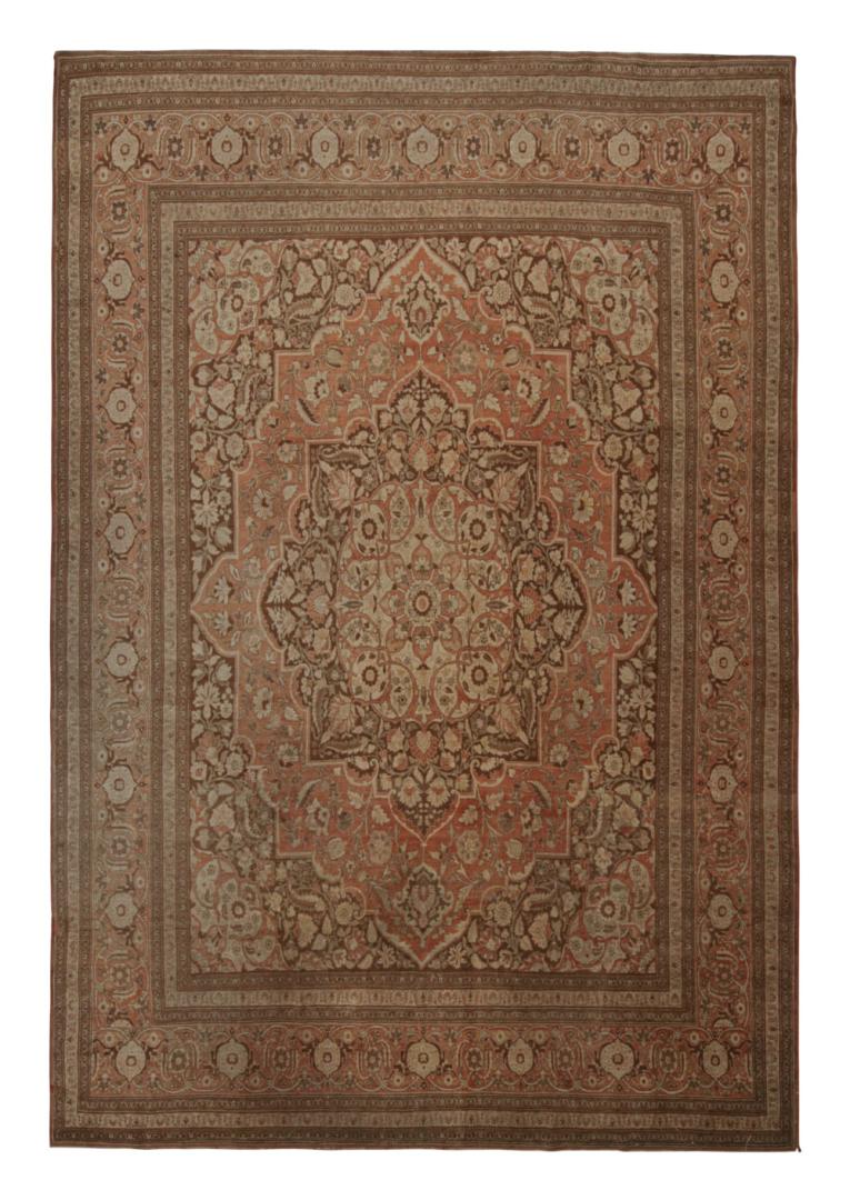 Antique Persian Tabriz Hadji Jalili Rug
