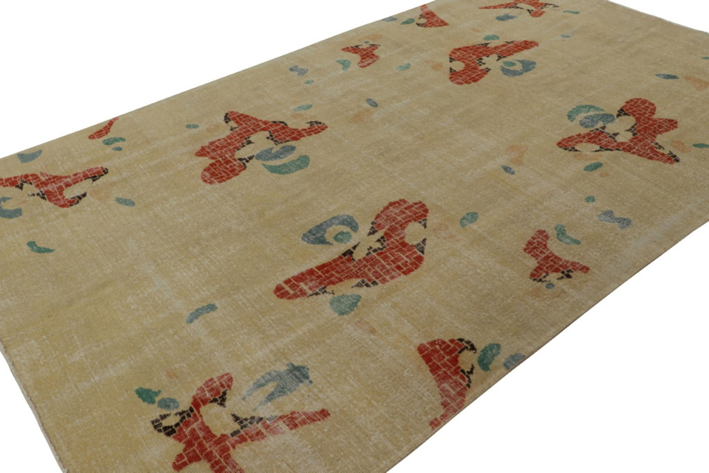 Vintage Zeki Muren Art Deco rug