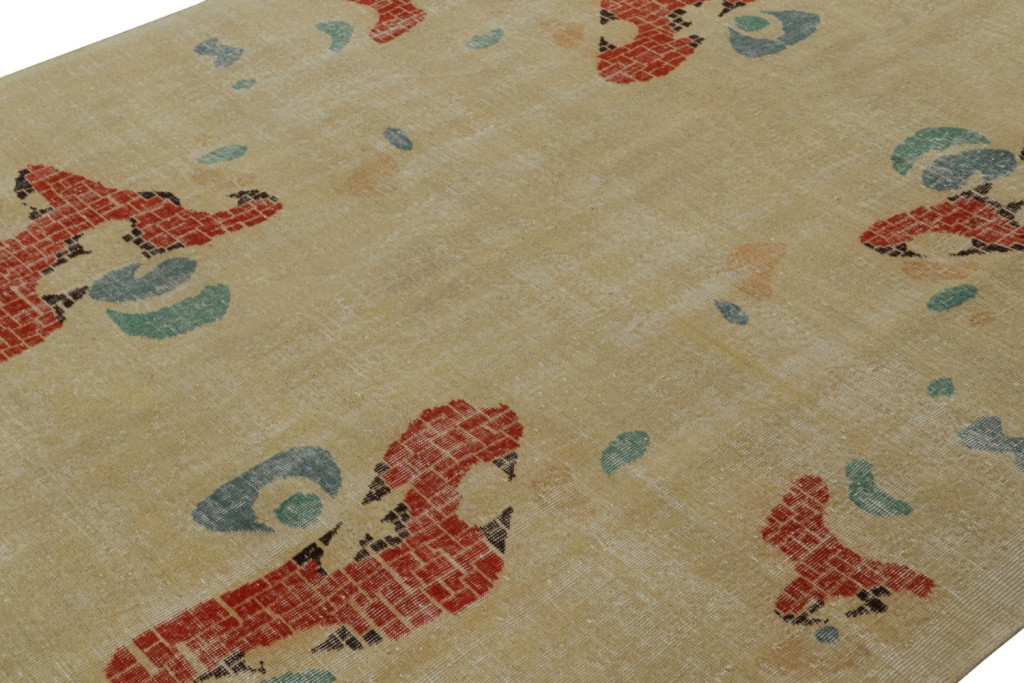 Vintage Zeki Muren Art Deco rug