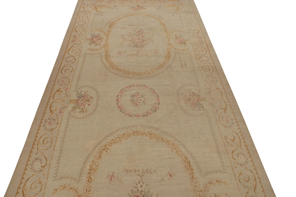 Antique Aubusson Flatweave and Oversized Gallery Runner