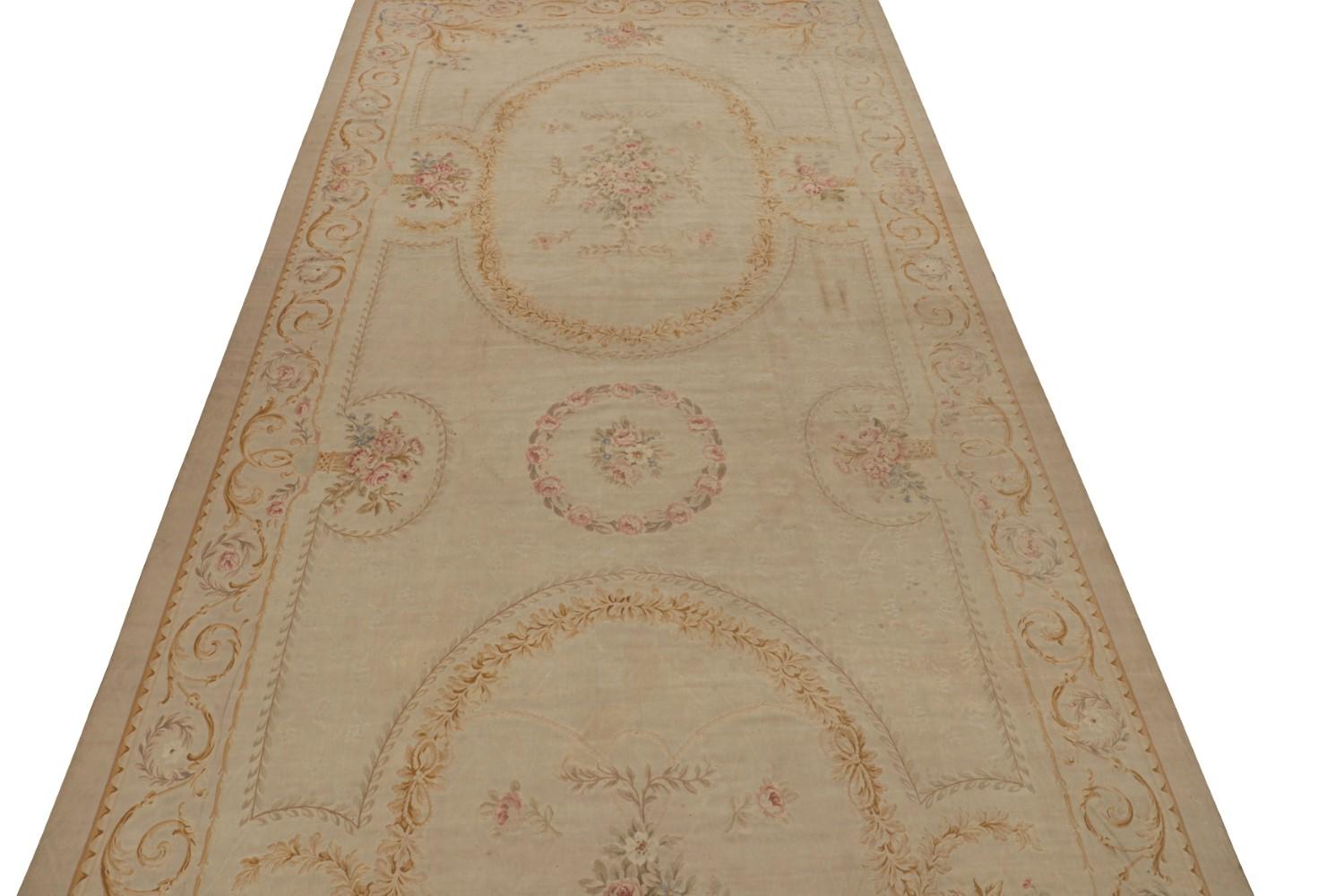 Antique Aubusson Flatweave and Oversized Gallery Runner