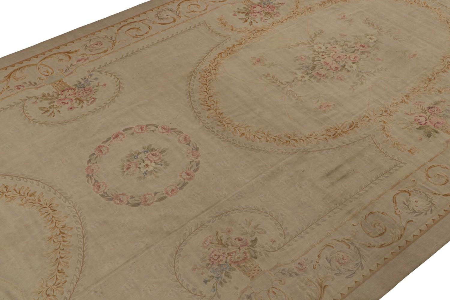 Antique Aubusson Flatweave and Oversized Gallery Runner